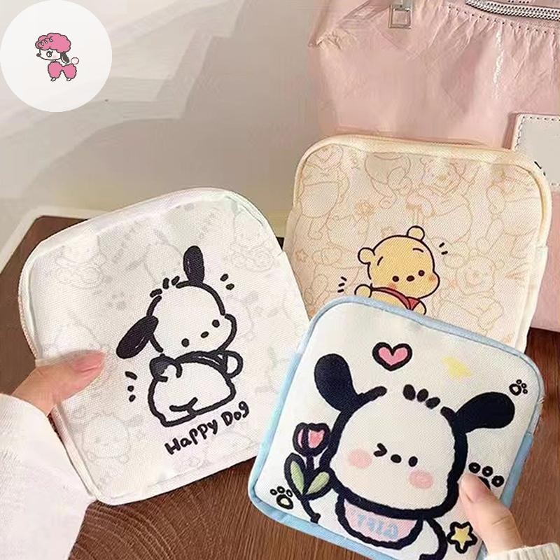 Grl น่ารักอะนิเมะตัวเลขสาวผ้าอนามัยถุงเก็บรูปแบบการ์ตูนมินิกระเป๋าใส่เหรียญแบบพกพากระเป๋าเครื่องสําอางสําหรับรายการเล็กๆ ไทย