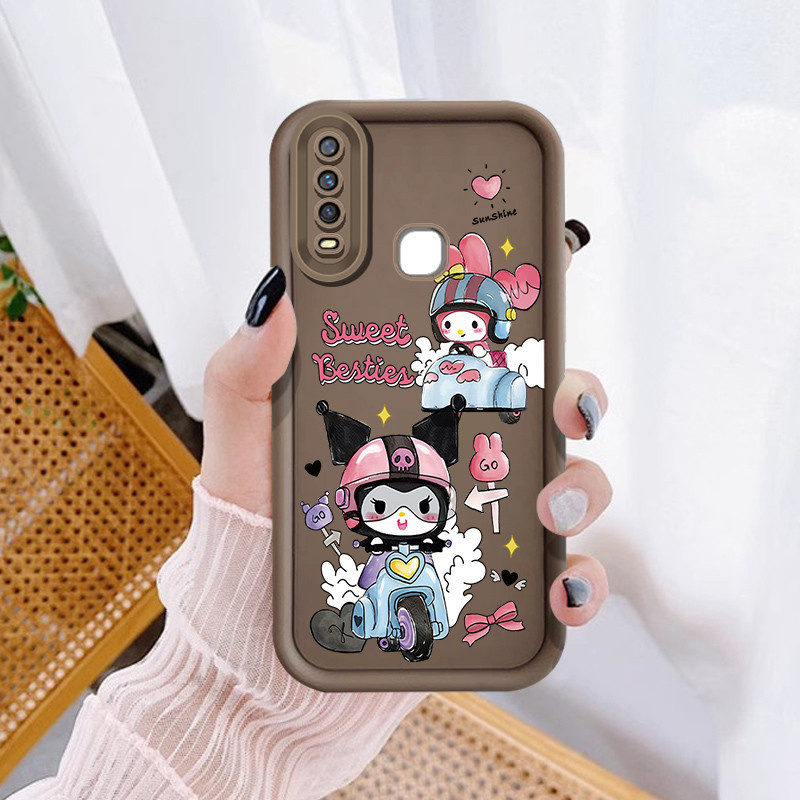 Cool biker Kuromi สําหรับ VIVO Y03 Y22 Y22S Y27 Y28 Y31 Y35 Y36 Y52 Y75S Y66 Y67 Y65 Y71 Y71i Y72 Y76 Y76 Y76S Y83 Y81 Y85 Y81 Y8 Y8 Y81i Y8 Y81i Y81i Y12 นุ่ม 180 Y81i Y81i Y81i Y8
