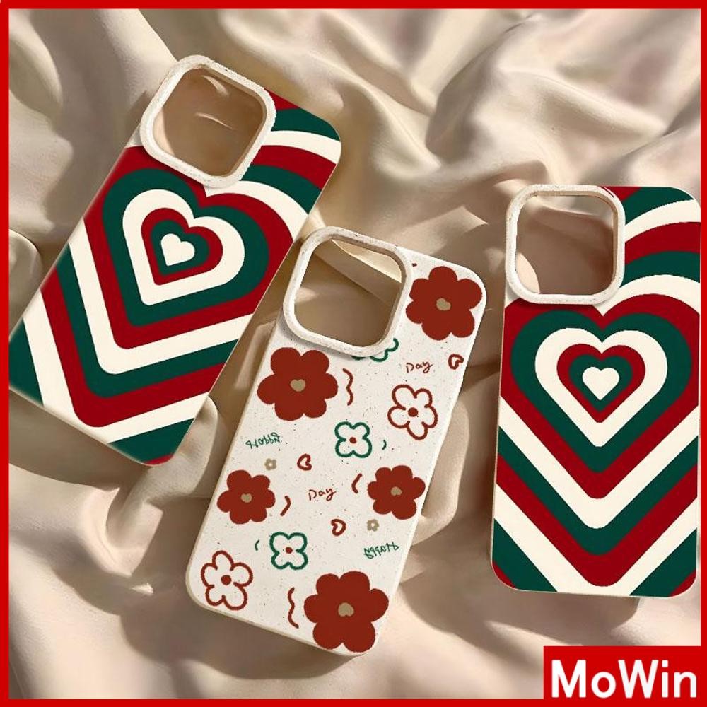 Mowin - เคส iPhone 15 Pro max สี Straw Wheat เป็นมิตรกับสิ่งแวดล้อม สีขาว เคสกันกระแทกแบบนุ่ม ดอกไม้น่ารัก Compatible with iPhone 14 Pro max 14 13 12 11 Pro max XR XS 7 8Plus
