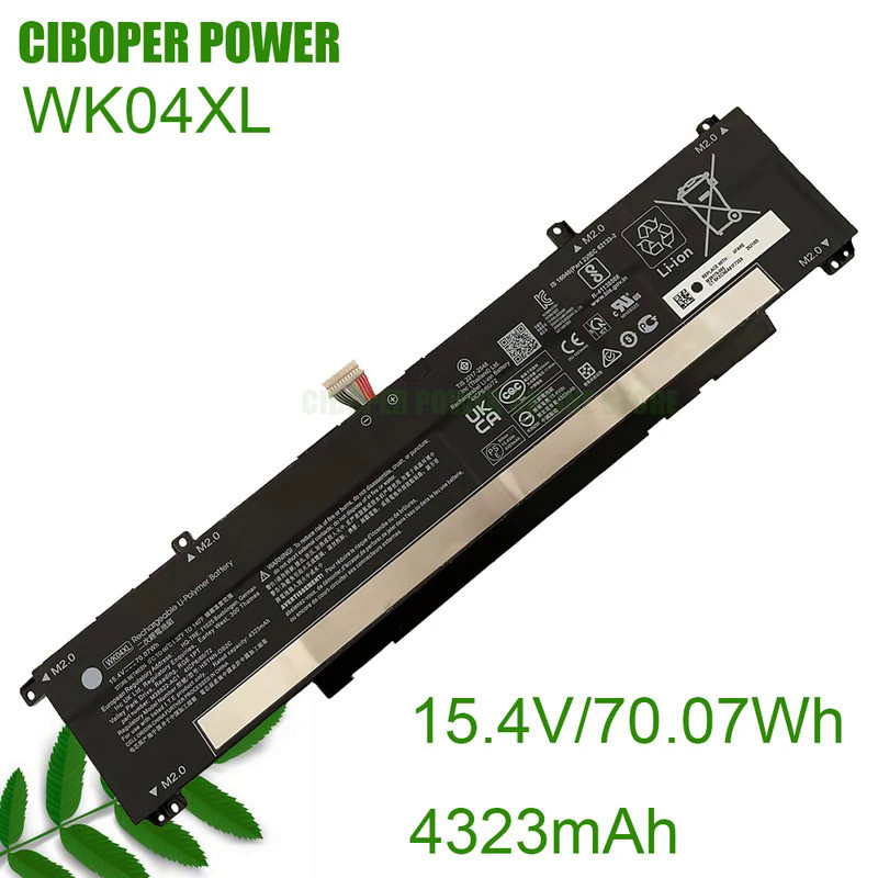 CP Genuine Laptop Battery WK04XL 15.4V/70.07Wh /4323mAh For HSTNN-OB2C M38822-AC1 M39179-005 Noteboo