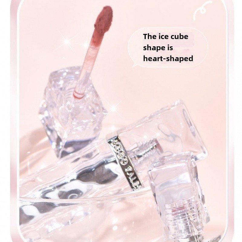 Gogo TALES Ice Cubes Lip Mud ฤดูใบไม้ร่วงและฤดูหนาวลิปสติก Lip Gloss ราคาไม่แพง Student Matte Powder Blusher Lip Glaze Do Not Stick Lip Gloss - รูปที่ 6