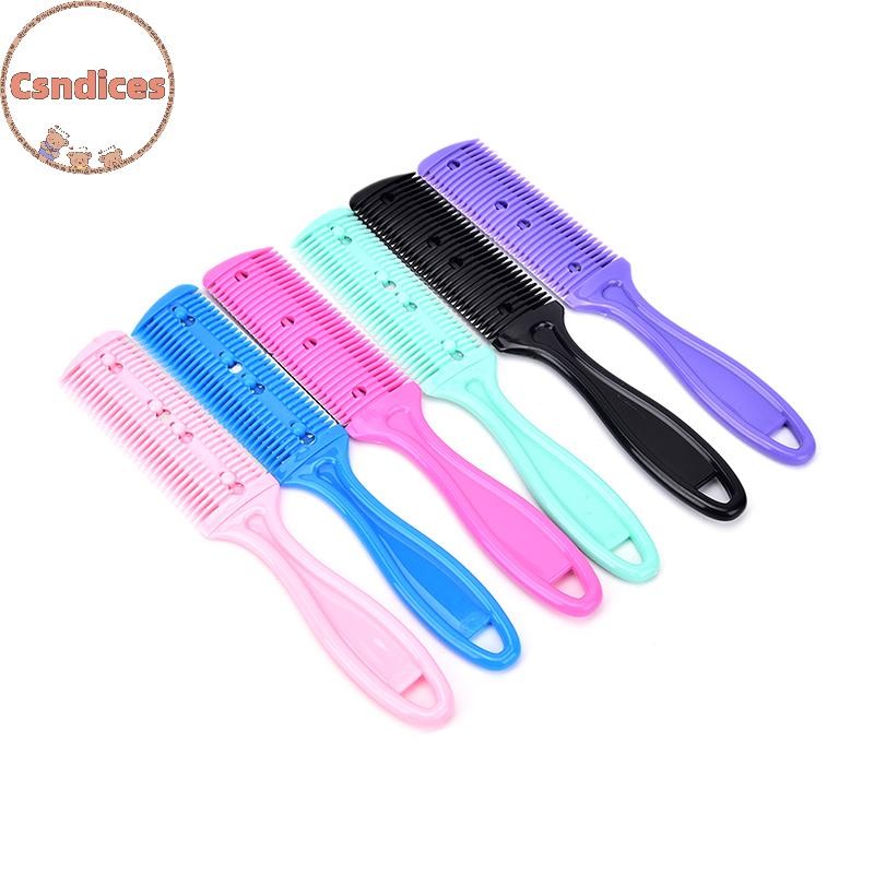 Csndices Double Sides Thinning Comb Professional Trimmer Shaper มีดโกนใบมีดตัดผม TH