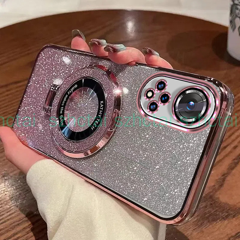 เคสโทรศัพท์ Huawei Nova 9 SE nova 9 หรูหรา ชุบ แวววาว เคสโทรศัพท์โปร่งใสกันกระแทกพร้อมวงเล็บ เคส Hua