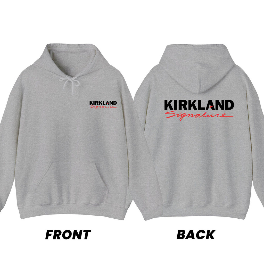 เสื้อสเวตเตอร์มีฮู้ดพิมพ์ลายโลโก้ Kirkland Signature