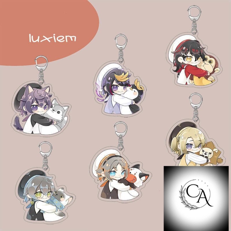 Vtuber Nijisanji อะนิเมะพวงกุญแจผู้หญิง Luxiem Mysta Ike Vox Shu Luca Shoto Key Chain Man อะคริลิค