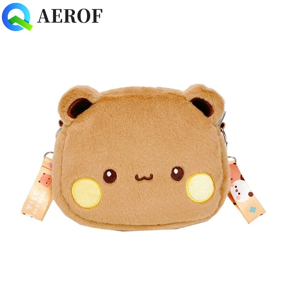 Aerof Bubu และ Dudu Panda Plush กระเป๋า, PP Cotton Fluffy Panda Bubu Plush กระเป๋าสะพาย, กระเป๋าเดินทางกลางแจ้งขนาดใหญ่ความจุซิปแบบพกพาการ์ตูน Panda หมีตุ๊กตาโรงเรียน