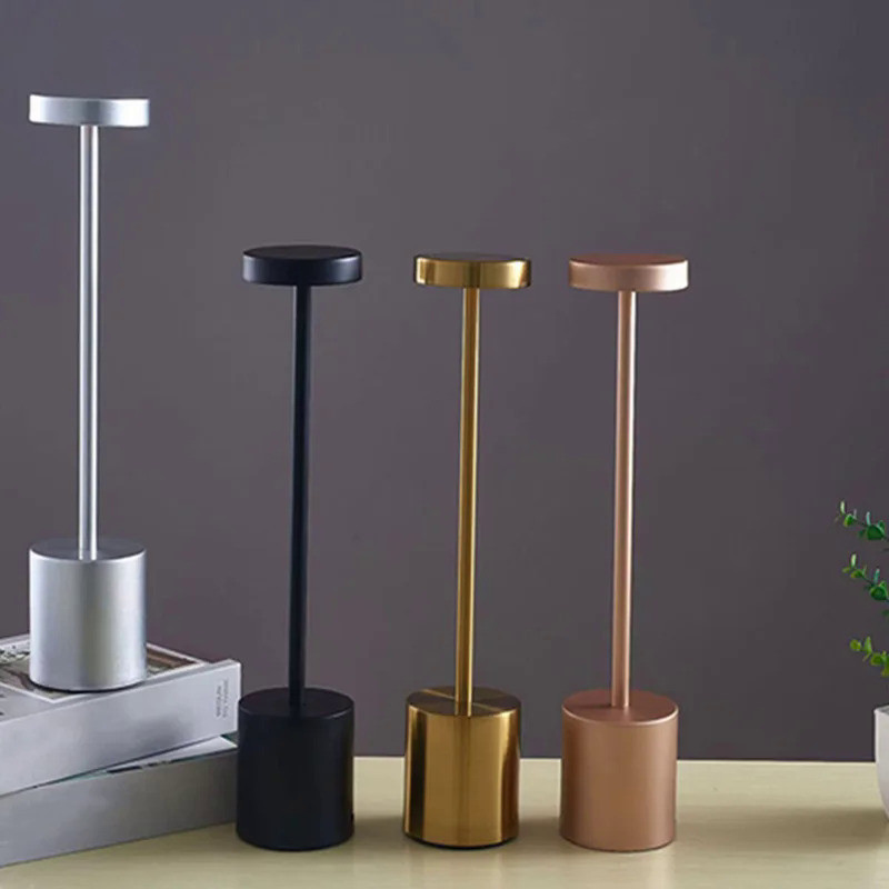 Simple Table Lamp USB Rechargeable Cordless Table Lamp Restaurant Bar Retro Night Lamp Portable Rech