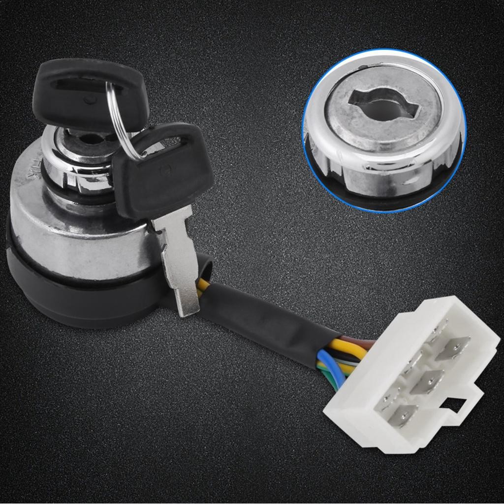 สวิตช์กุญแจสตาร์ทการจุดระเบิด 6 สายสำหรับเครื่องกำเนิดก๊าซ 2.5-6.5KW 188F BMG