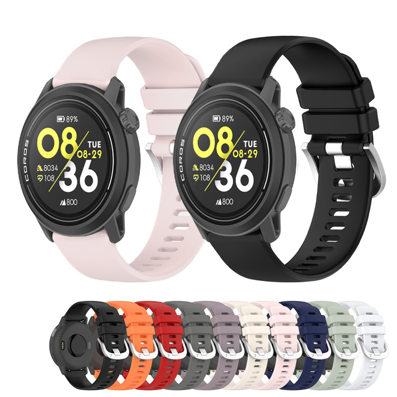 เปลี่ยนสายรัดข้อมือ 20 มม.22 มม.ซิลิโคนสําหรับ COROS PACE 3 2 APEX 2 pro APEX 42 มม.46 มม.