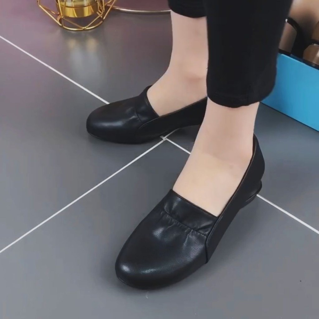 แฟชั่นใหม่หนังแท้เพิ่มความสูงส้นหนารองเท้าแมรี่เจน