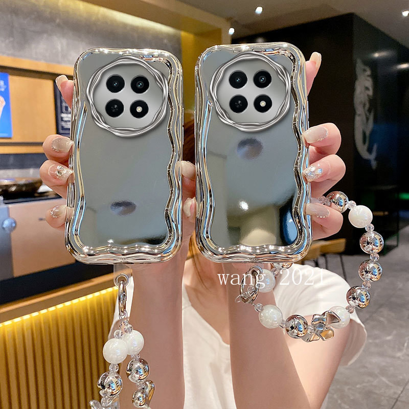 New Casing Realme 13 + Realme13 Realme 13 Pro+ Plus 5G เคส Phone Case Trend Cute Silicone All Inclusive Lens Protection Soft Case with Hanging Bead Wristband Back Cover เคสโทรศัพท