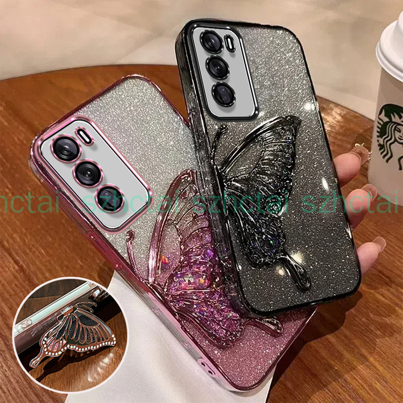 เคส OPPO Reno12 5G Reno 12 Pro 5G 11 5G 11F 11 Pro 10/ 10 Pro 8T 5G หรูหรา ชุบทรายไหล เงางาม แวววาว เกราะป้องกันใสกันกระแทกพร้อมวงเล็บ เคสโทรศัพท์ OPPO Reno12 5G Reno 12 Pro 5G 11 5G 11F 11 Pro 10/ 10 Pro 8T 5G