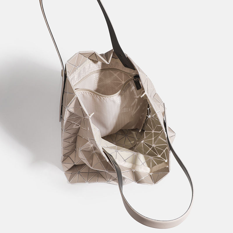 2024 สไตล์ใหม่ 8-Grid One-Shoulder Underarm Bag ผู้หญิงเรขาคณิต Diamond Tote Bag ขนาดใหญ่-ความจุ All-Match