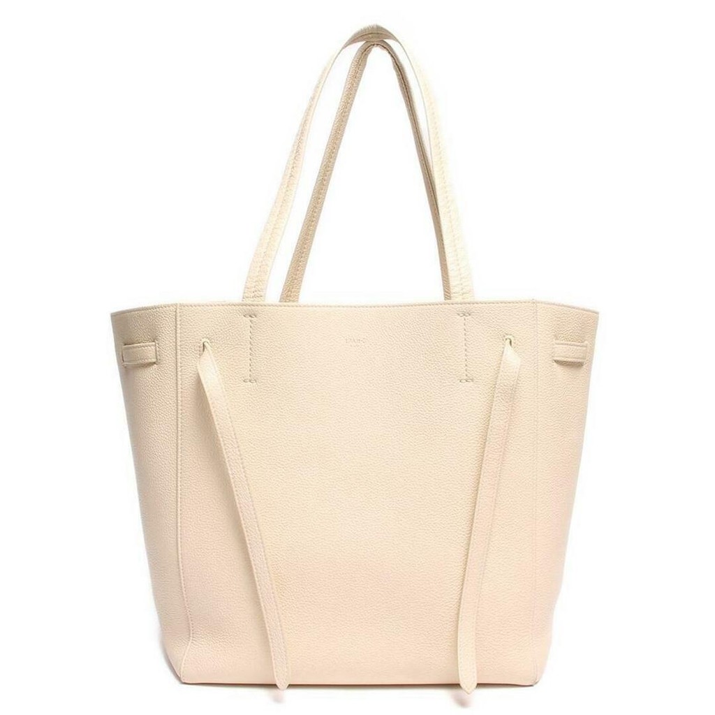 CELINE Tote Bag Cabas Phantom small beige Light leather Direct from Japan Secondhand