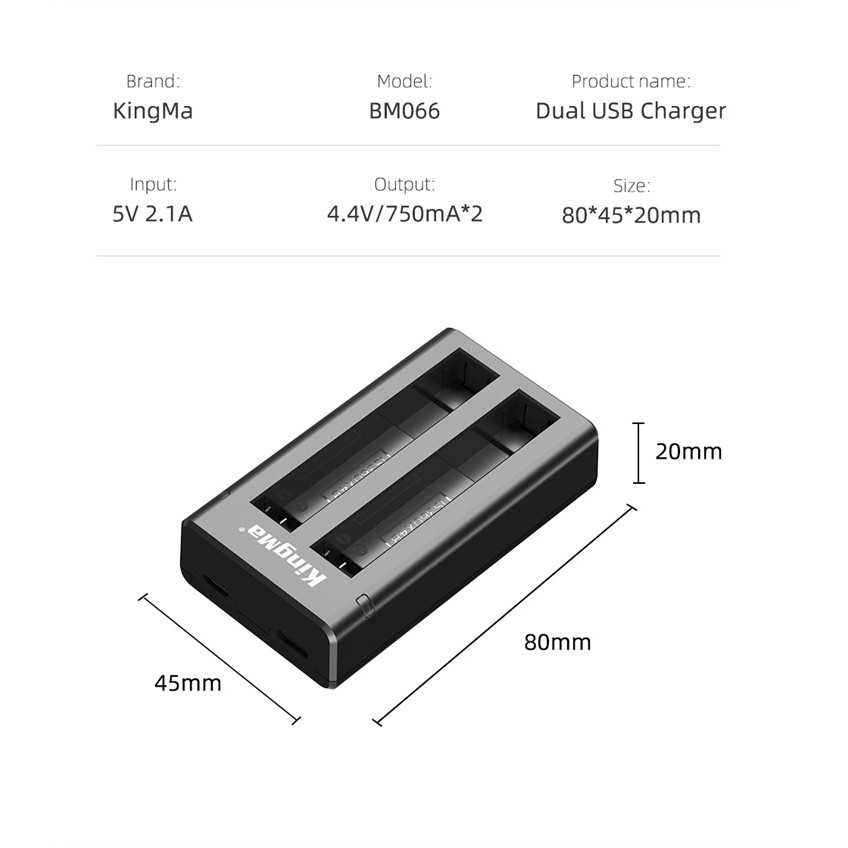 Kingma Insta360 X4 แบตเตอรี่ แท่นชาร์จ (ประกันศูนย์ 1 ปี)