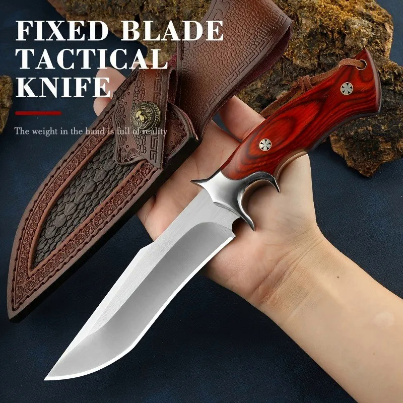 8.9-inch EDC multi-purpose survival knife with scabbard military tactical knife hunting knife sharp 