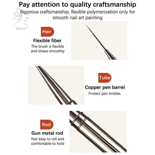 [maybeauty] 1 ชิ้นเล็บแปรงเล็บ French Nail Liner ปากกา 10/12/23 มิลลิเมตร Ultra-fine Long Wire Drawing Paing เล็บเครื่องมือ {TH}
