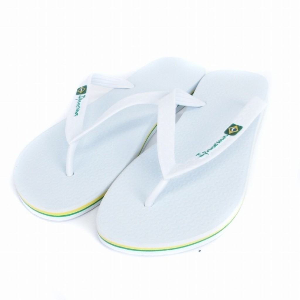 Grendene Beach Sandals One Point White 24.5cm รองเท้าส่งตรงจากญี่ปุ่นมือสอง
