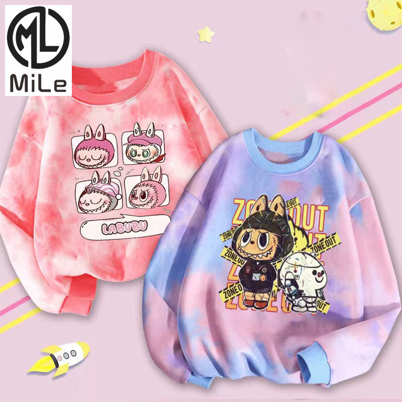 [มล] 90-140เซนติเมตรเด็กเสื้อกันหนาวฤดูใบไม้ผลิฤดูใบไม้ร่วงรูปแบบใหม่ขายดีด้านบนน่ารักการ์ตูนเด็กสาวกลางเด็กเล็กแฟชั่นทุกการแข่งขันแ