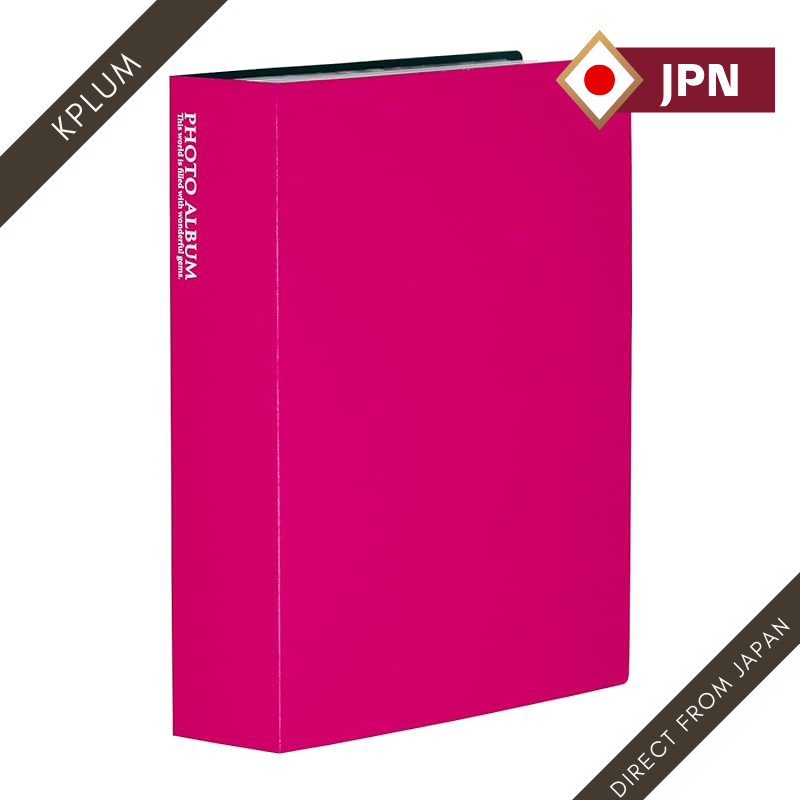 SEKISEI Album Pocket Photo Album L Size, holds 240 photos, L 201-300 photos, Pink KP-240.