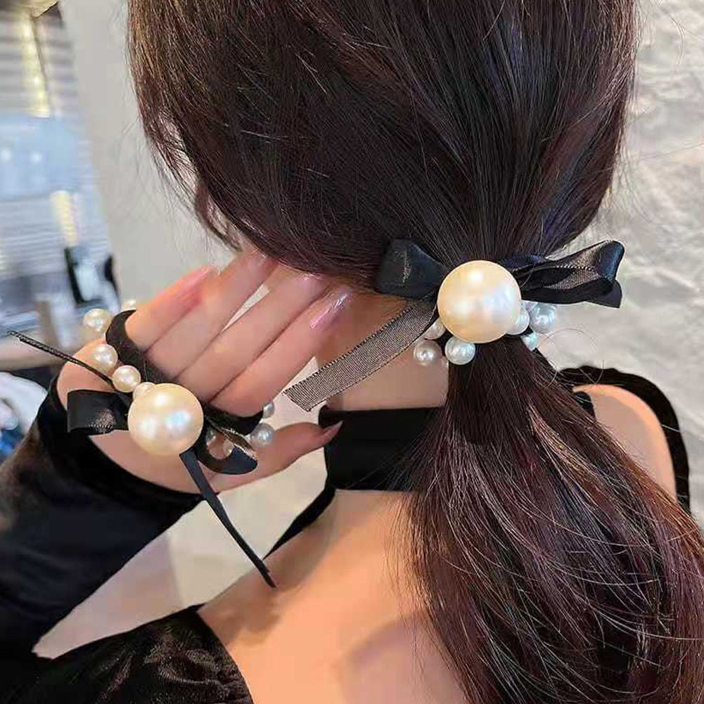 1ชิ้นอารมณ์หรูหราสีขาวเรซิ่นคาดศีรษะซาตินโบว์เชือกผมสาวหวานยืดหยุ่น ชม. วงการบิน