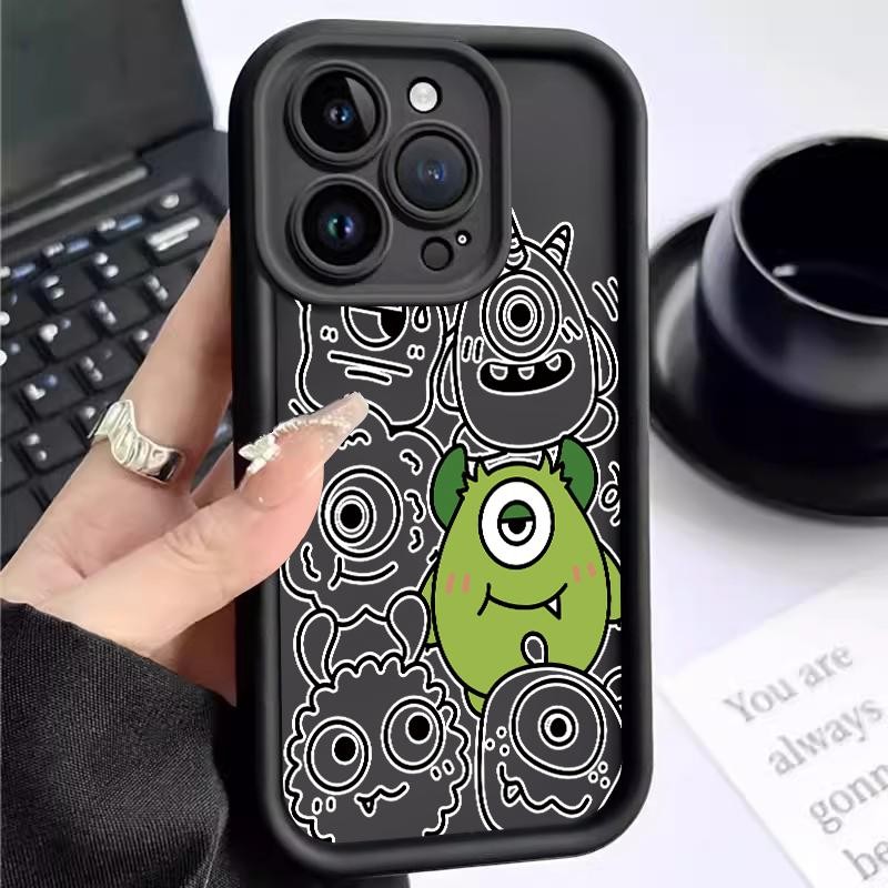 เหมาะสำหรับ IPhone XR X XS Max 6 6S 6Plus Plus 7 8 SE 2020 2022 กรณีโทรศัพท์ใหม่เคส Simple Six Monst