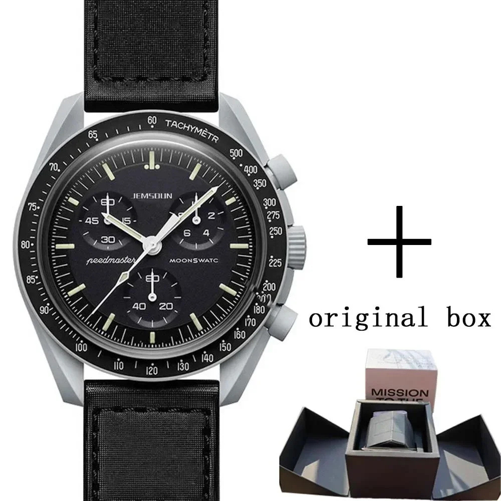 บรรจุภัณฑ์ครบชุด NOVICTA Planet Series Men Plastic Case Watch Quartz 6-Hand Full-Function ทันทีนาฬิกาวิ่ง