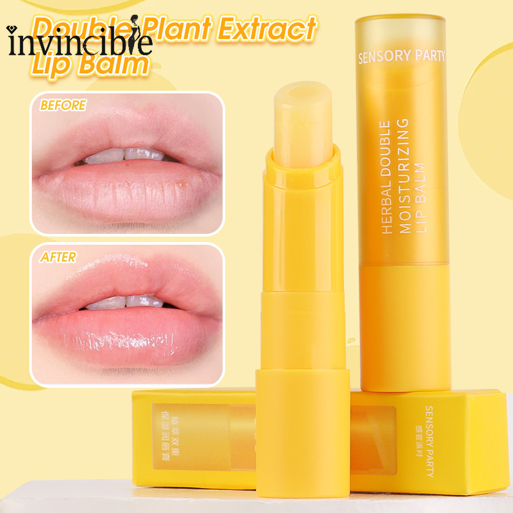 บรรเทา Chapped Lip Plant Essence Moisturizing Lip Balm - Double Plant Essence Hydration Repairing ลิปสติก Lips Care เครื่องสําอาง