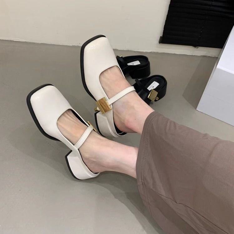 แมรี่เจน กันลื่น Mary Jane Breathable Mary Jane Soft Sole สวมใส่ด้านนอกนักเรียนเวอร์ชั่นเกาหลี