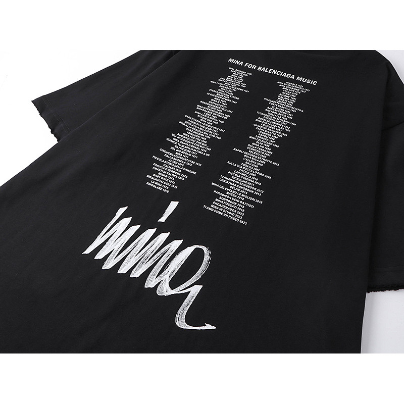 เสื้อยืดแขนสั้นสำหรับทุกเพศ ทำจากผ้าฝ้าย พิมพ์ลายจดหมาย ใส่สบายในฤดูร้อน ราคา ถูกที่สุด ดีลบีเคเค แกลเลอรีภาพที่ 6