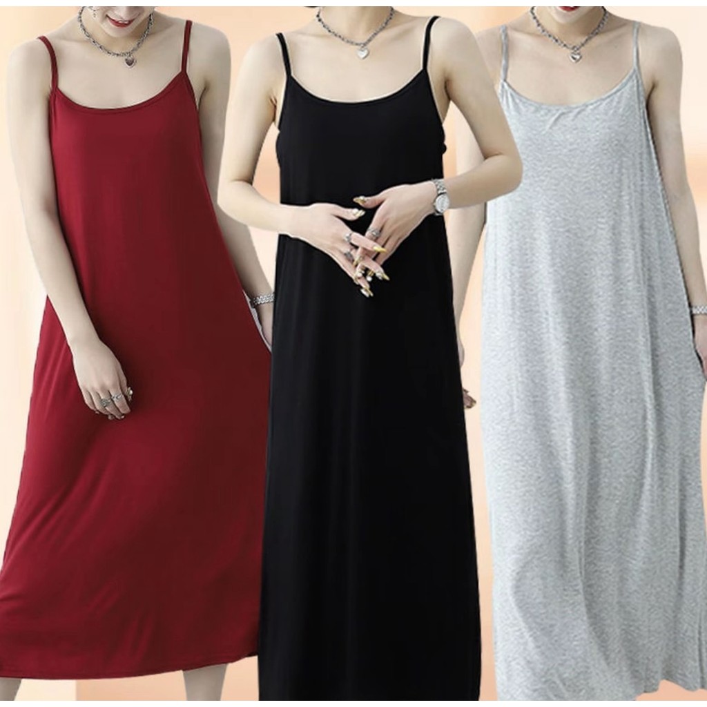 🌿SHOP🌿พร้อมส่ง ชุดเดรส สายเดี่ยว ทรงยาว สวย สำหรับผู้หญิง สวมใส่สบายผ้ายืดตามตัว มีให้เลือก 4 สี#6003
