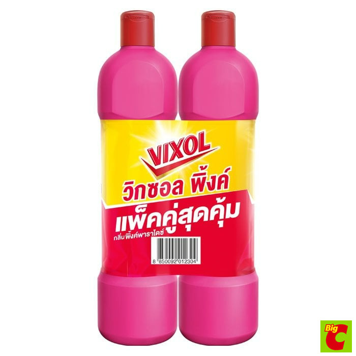 วิกซอล พิ้งค์ น้ำยาล้างห้องน้ำ กลิ่นพิ้งค์พาราไดซ์ 900 มล. แพ็ค 2