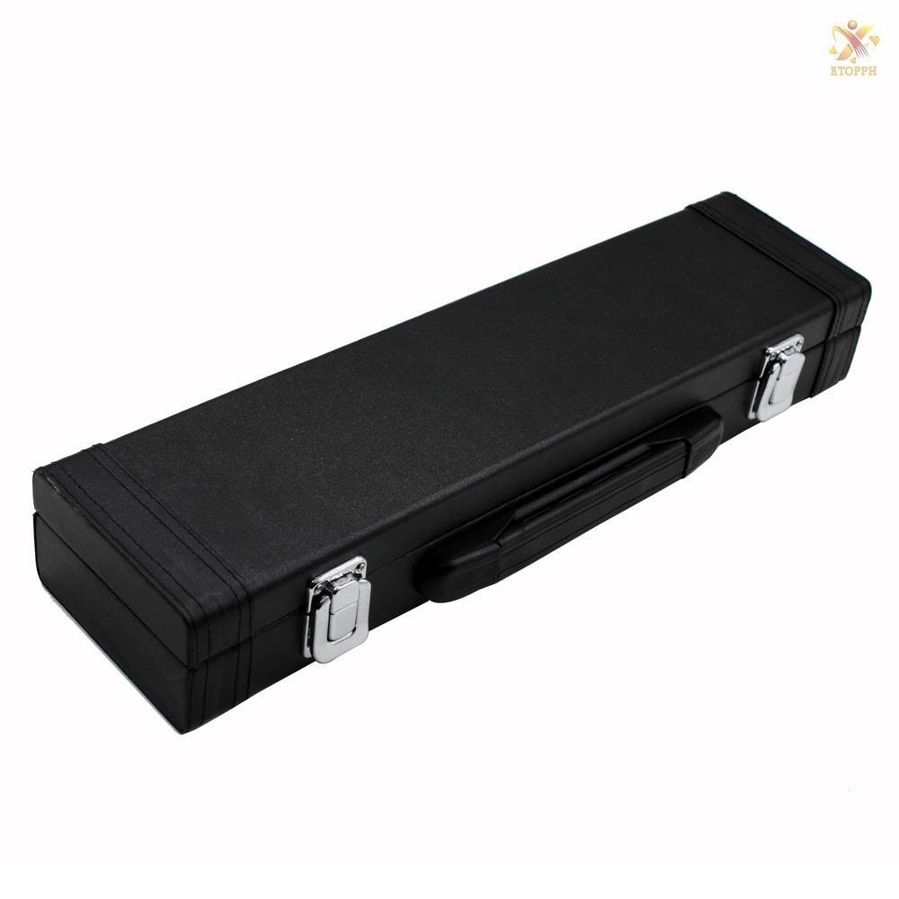 [ETOM] Portable Gig Bag Box Leather for Western Concert Flute with Buckle Foam Cotton Padded