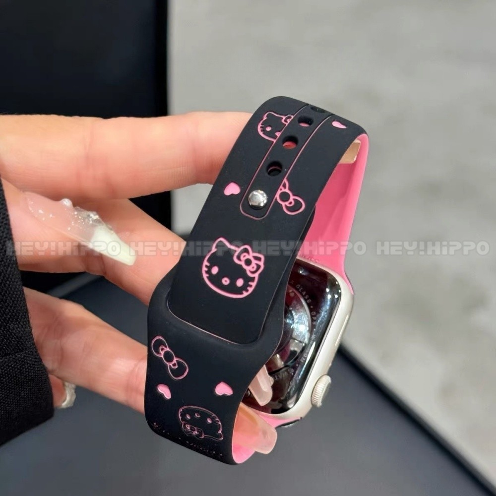 ซ่อนและค้นหา KT Cat Strap เหมาะสําหรับ 10/9/8/7/6/5/SE/4/3/2/1 สายซิลิโคนเหมาะสําหรับ IWatch49/46/45/44/42/41/40/38 มม. ราคา ถูกที่สุด ดีลบีเคเค แกลเลอรีภาพที่ 3