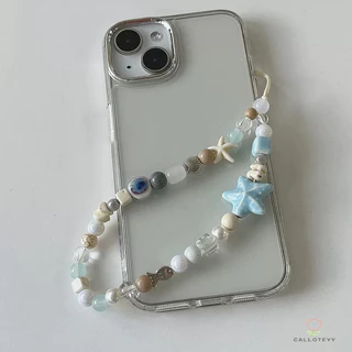 สายคล้องโทรศัพท์ Summer Sea Breeze Blue Star สายคล้องกล้องขนาดเล็ก DIY ป้องกันการสูญหาย -CY