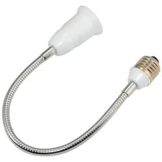 JANELAXE ตัวแปลงผู้ถือโคมไฟ, 20/30/40/60 ซม. ยาวหลอดไฟ LED Extension Tube, คุณภาพสูงยืดหยุ่นเกลียว E27 ถึง E27 หลอดไฟแปลงซ็อกเก็ตบ้าน