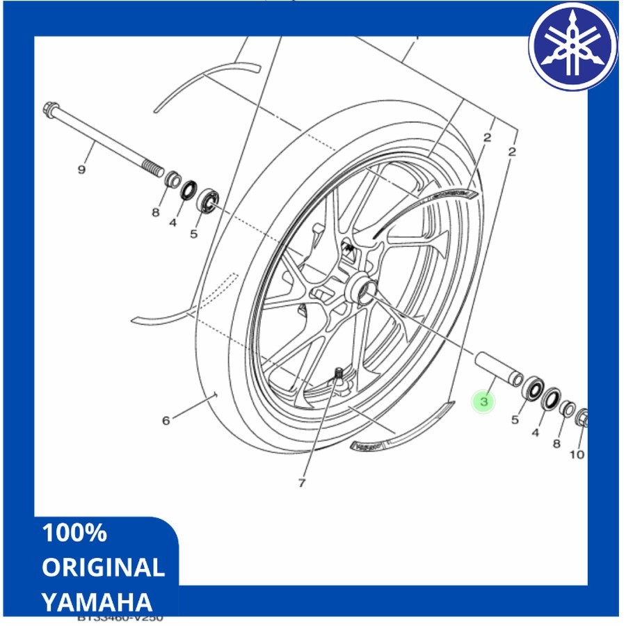 คอบุชดรัมล้อหน้า (ด้านในกลาง) Yamaha Vixion R 21C-F5117-10 FSX HP MRP