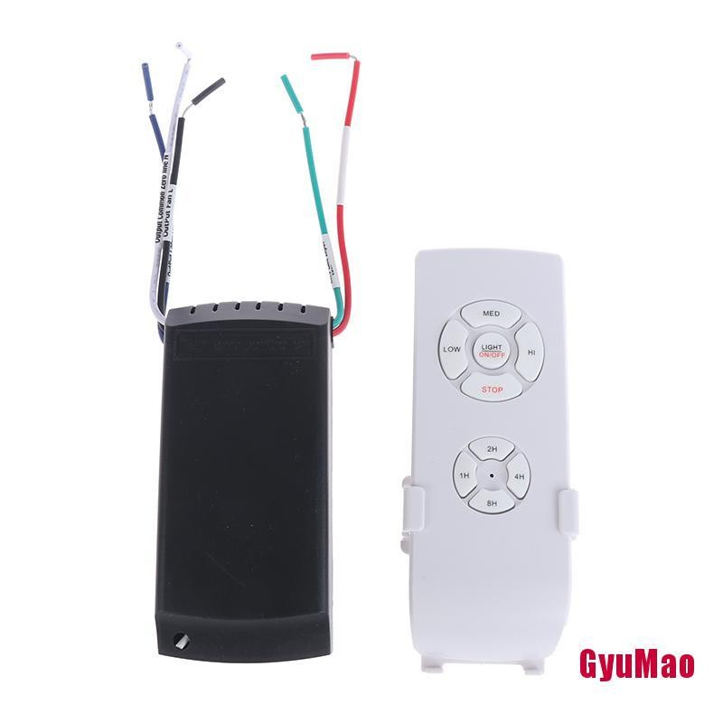 [rx1GUMO] 110-240V Universal พัดลมเพดานโคมไฟความเร็วรีโมทคอนโทรลชุดตั้งเวลาไร้สาย HDY