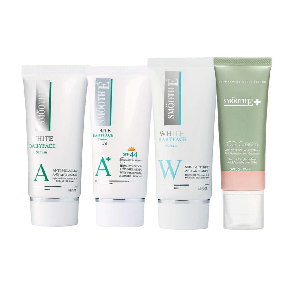 Smooth E Anti-Melasma ​
ฟื้นฟูผิวหมองคล้ำ ลดฝ้า ลดริ้วรอย อย่างอ่อนโยน