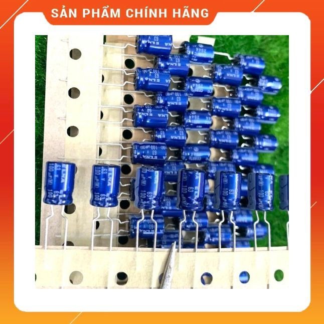 [ 4 ชิ้น ] ELNA RE3 CAPACITOR 63V 100UF, 63V100UF, 100UF 63V (8x11,5x5mm )