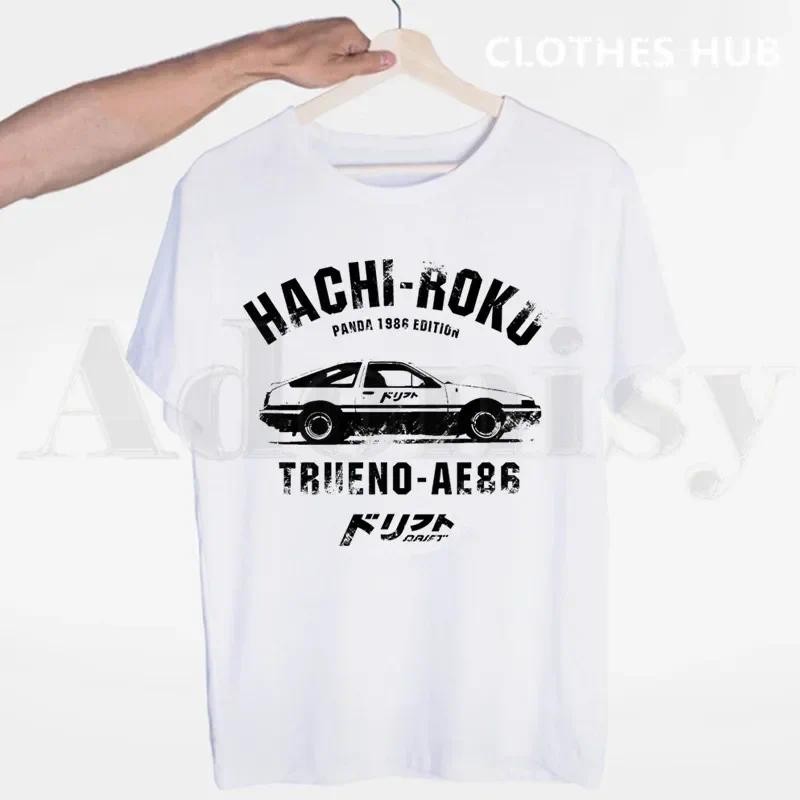 Pakaian T-Shirt Pria Anime Jepun Drift AE86