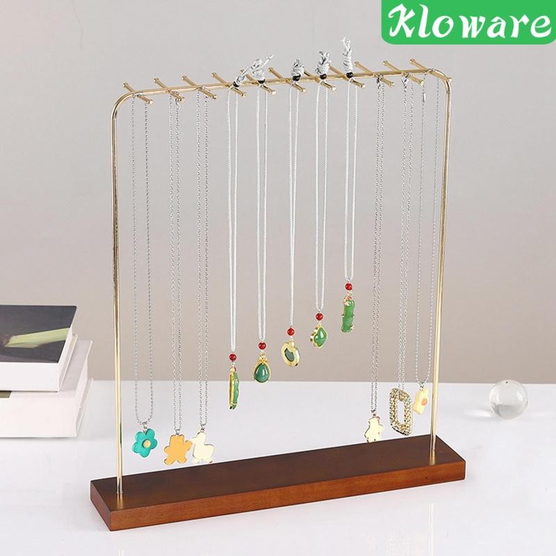[โคลแวร์] ขาตั้งเครื่องประดับพร้อมไม้แขวนเสื้อ 22 อัน ประหยัดพื้นที่สําหรับสร้อยคอสร้อยข้อมือต่างหูที่เก็บสร้อยข้อมือ