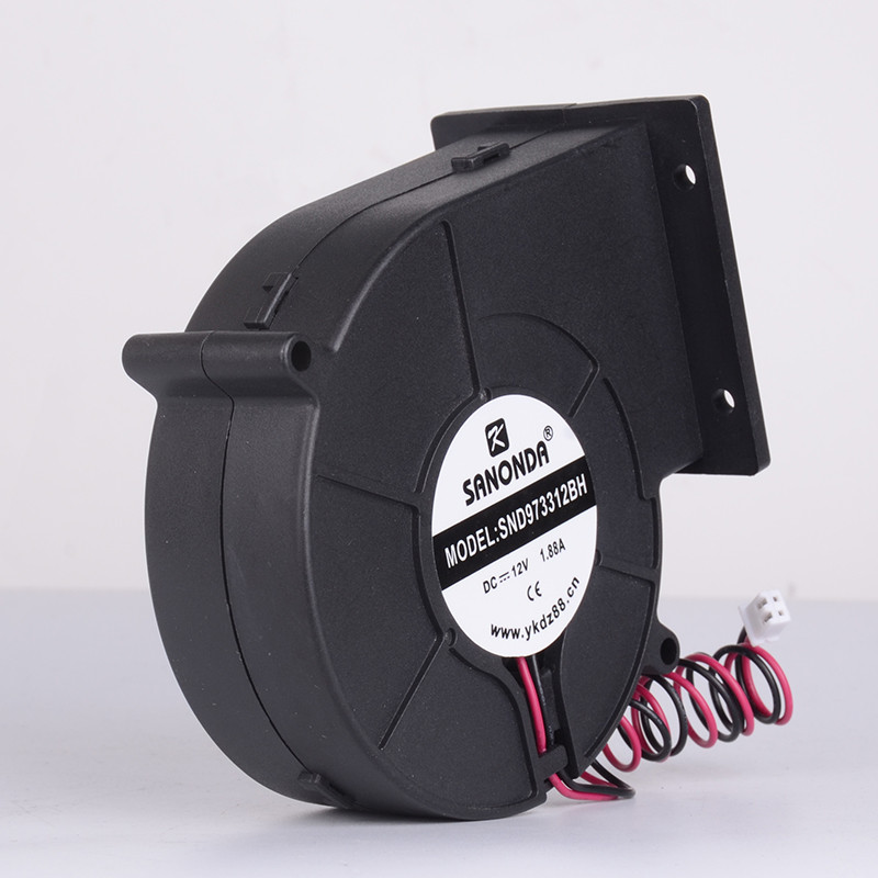 SANNDA 9 ซม. 9733 พัดลมเทอร์โบ 12V Double Ball Turbo Blower KFFB9733M12B