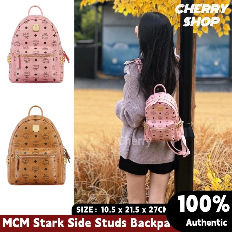 🍒🍒MCM Stark Visetos กระเป๋านักเรียน Unisex MCM กระเป๋านักเรียน🍒🍒