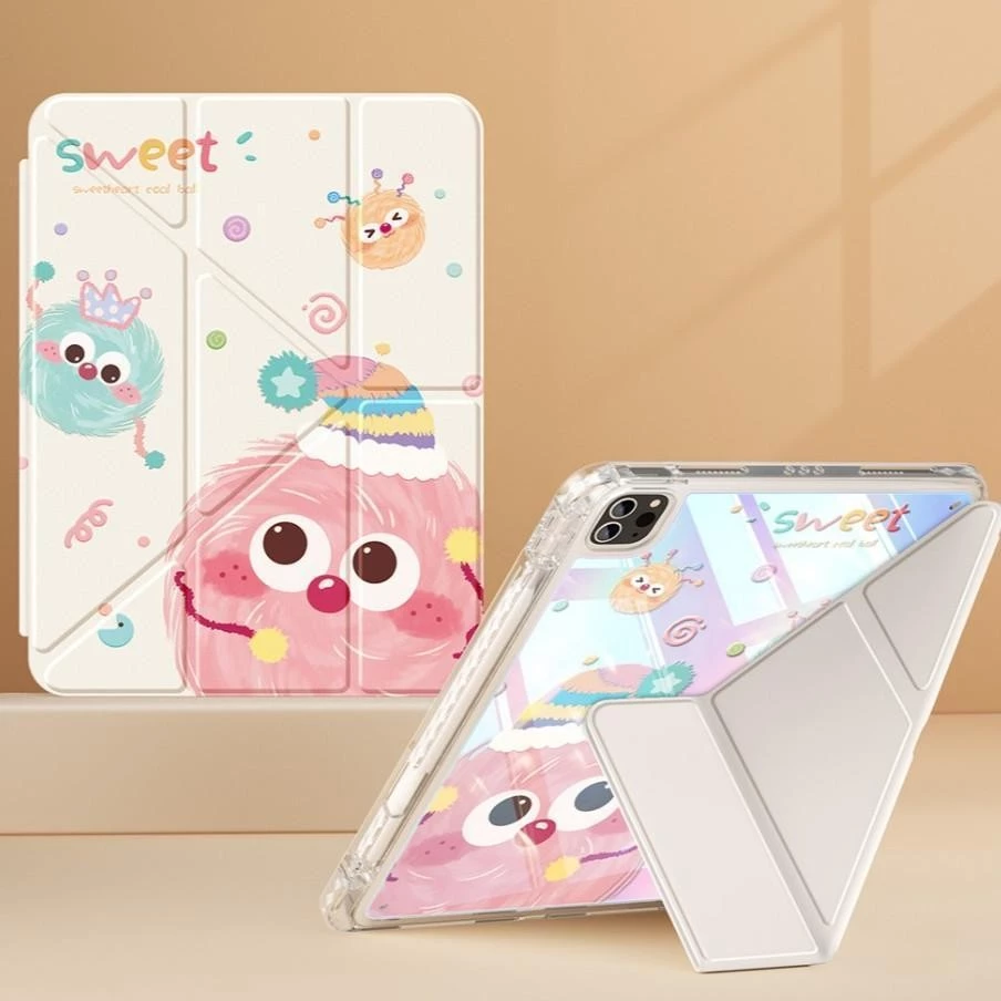 เคสป้องกัน iPad อะคริลิคพับได้ Y สำหรับ Gen11 A16 Air7 Air6 gen7/8/9 10.2 Air4/5 10.9pro11 2018/20/21/22กันกระแทก case