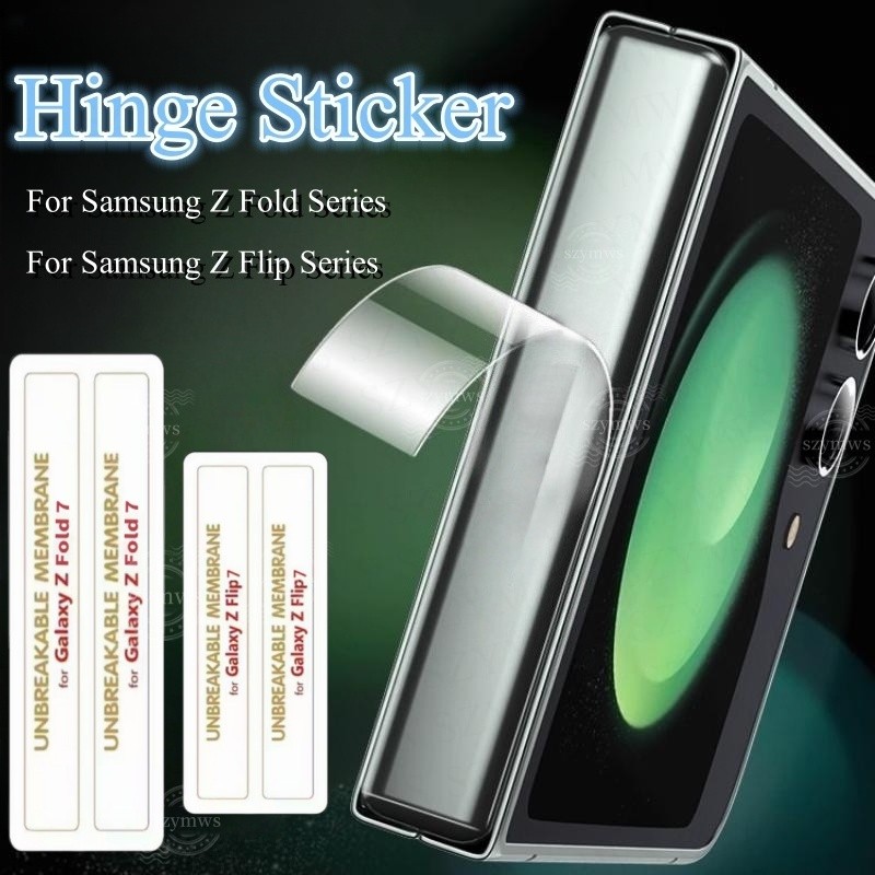 2 ชิ้นด้านข้างบานพับสติกเกอร์ฟิล์มสําหรับ Samsung Z พับ 7 6 5 4 3 2 W21 W22 W23 W24 Samsung Z Flip 7 6 5 4 3 Anti-Scratch ขอบด้านข้างป้องกันหน้าจอ