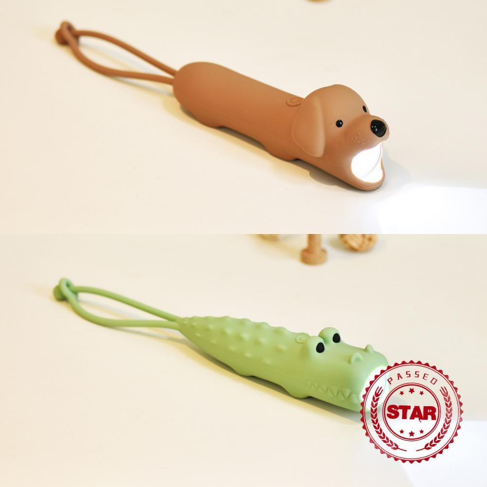 เด็กไฟฉาย Led สัตว์โคมไฟซิลิโคนเด็กฤดูร้อน Camp ระเบิดแฟลช Strong Light A0f6