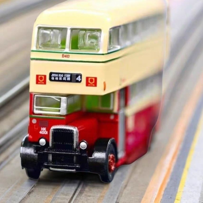 T Tiny Micro Shadow KMB53 Tiny A Hong Kong Jordon Dock 4 Hong Kong Double-Decker Bus Alloy Model Out