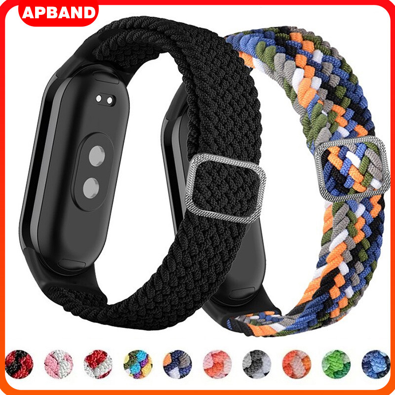 สายรัด for Xiaomi Band 10 9 8 7 6 สายไนลอน for Mi Band 7 6 5 4 3 สายรัดห่วงยางยืดแบบสปอร์ต