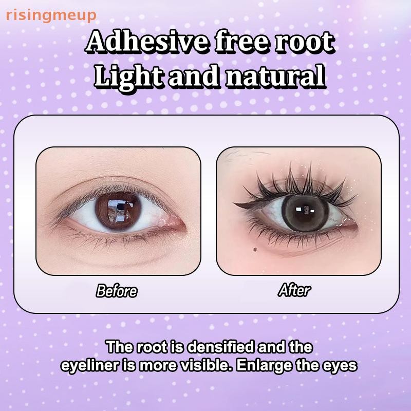 [risingmeup] กาวหลายสไตล์คลัสเตอร์ธรรมชาติต่อขนตา False Cluster Volume Eyelash แต่งหน้า Grafting ขนตาปลอมคอสเพลย์ใหม่ - รูปที่ 2